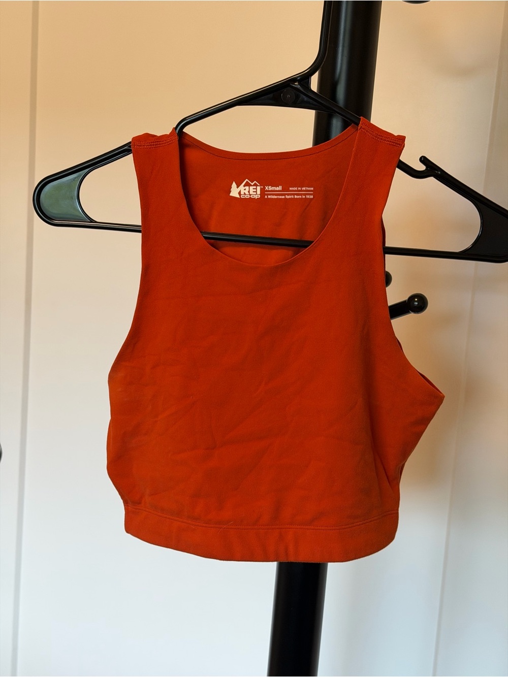REI Orange Tank Cropped Active Top
